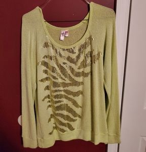 Lime green long sleeve sweater